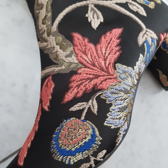 ZARA NEW HIGH HEEL JACQUARD ANKLE BOOTS - Picture 3 of 8
